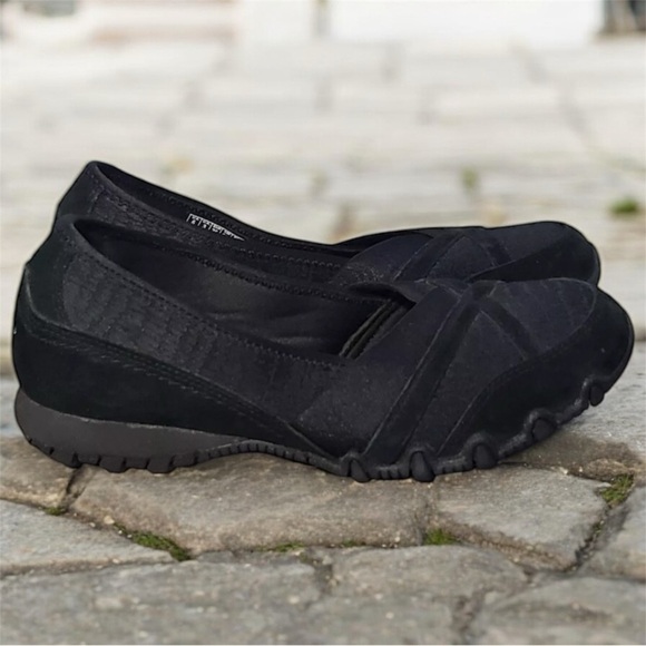 Skechers Memory Foam Relax Fit Biker Slip On Loafers Stretch Fabric Leather Sz10 - Picture 2 of 12